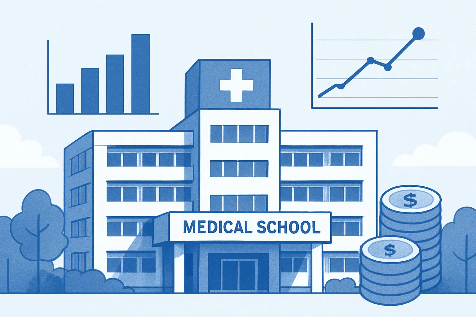 医学部の学費データ2026｜国公立・私立の6年間総額と初年度納付金