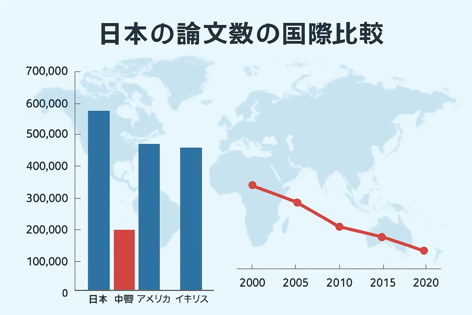 日本の論文数の国際比較データ2026｜総数・Top10%論文と研究力の推移