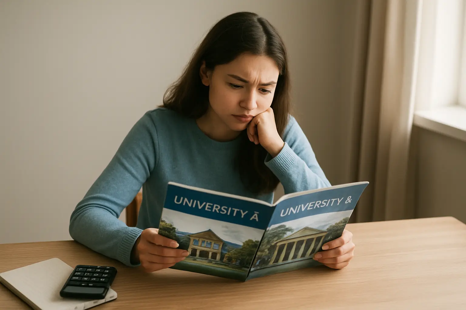 公立大学の入学料が居住地で変わることを確認する受験生